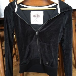 Hollister Black Velvet Hoodie 🖤
